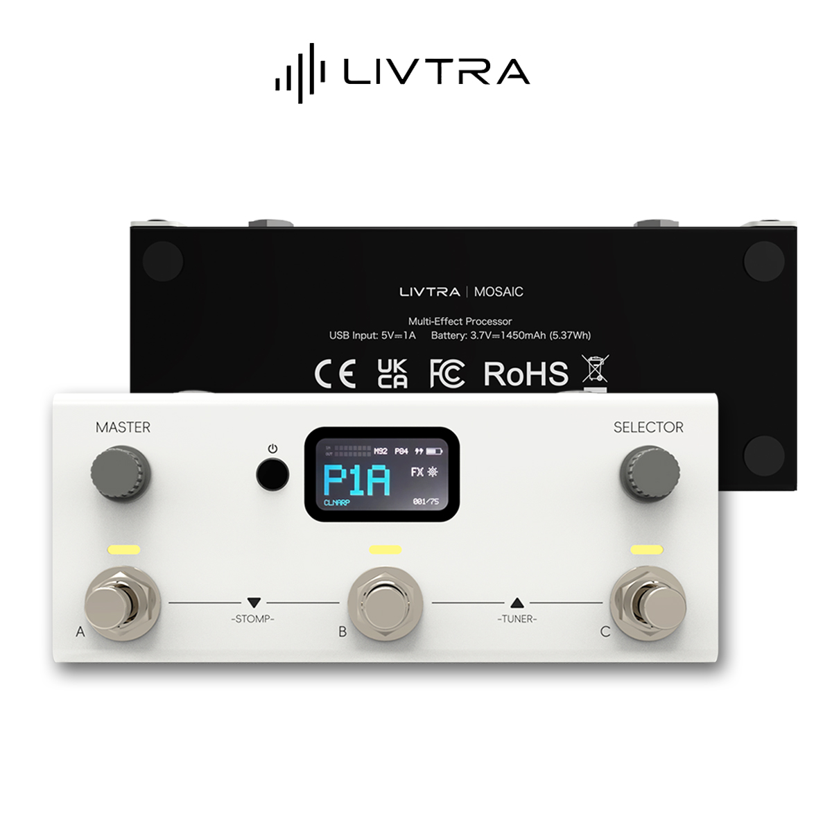 Audio Music Interface - LIVTRA MOSAIC Pedale Multieffetto per Chitarra