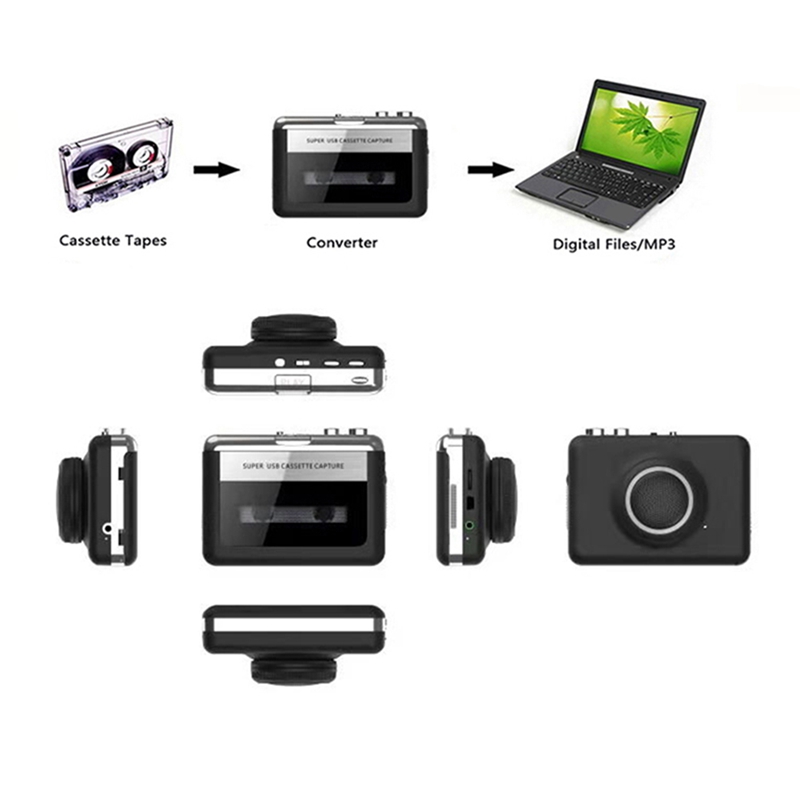 Audio Music Converter To Mp3 - Lettore di cassette USB stereo portatile