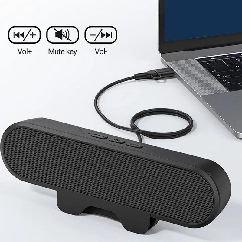 Audio Music Center - Mini Soundbar Altoparlante Portatile USB Cablato
