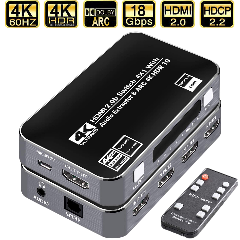 Audio Music Interface - Switch HDMI 4K 60Hz HDR con