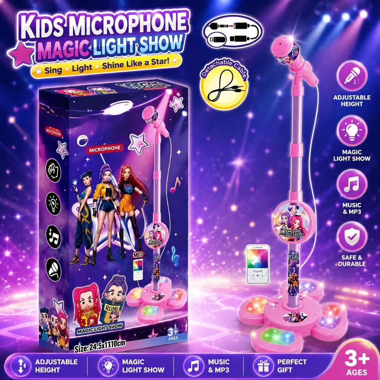 Audio Music Editing - Microfono per Karaoke con Supporto, Macchina