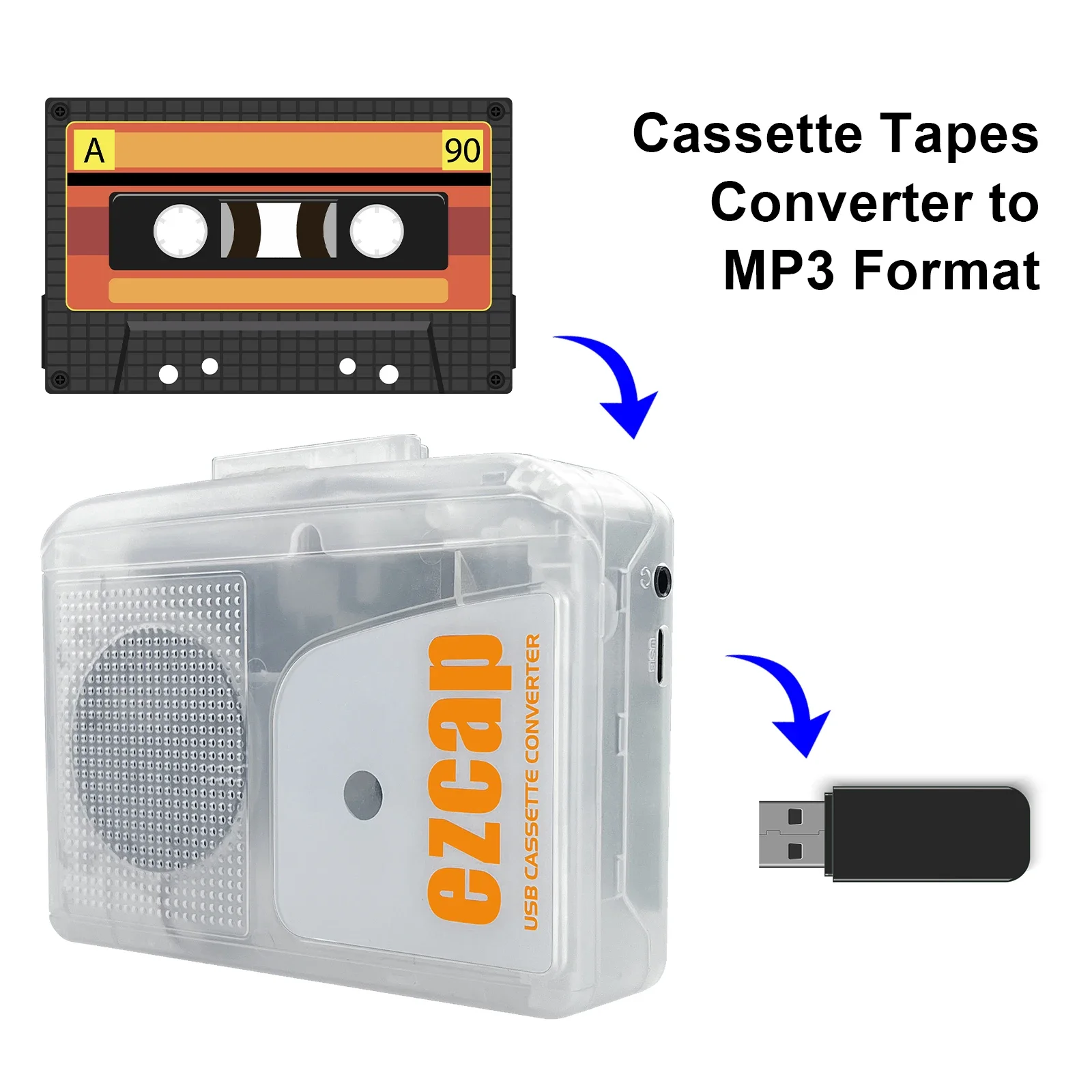 Nuovo EZCAP249 Lettore di cass - Audio Music Converter To Mp3 recensione e prezzo